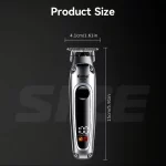 Kemei KM-2261 Tondeuse À Cheveux USB Rechargeable Sans Fil Barbe gris avec affiheur
