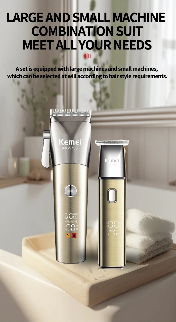 Kemei-Kit combiné étanche tondeuse , kit tondeusse électrique pour hommes, kemei km-1733 - - Boutique Algérie