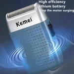 Rasoir électrique professionnel pour hommes, KM-5855, Mini rasoir Portable, lame de rasage alternative, chargement USB