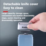 Rasoir électrique professionnel pour hommes, KM-5855, Mini rasoir Portable, lame de rasage alternative, chargement USB