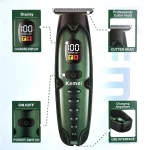 Tondeuses kemei km-2259 pour hommes Tondeuses de barbier sans fil professionnelles rechargeables à faible bruit