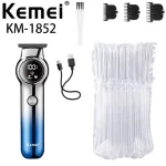 Nouveau Design Professionnel Tondeuse À Cheveux Hommes KM-1852 Barbier Sans Fil Rechargeable Tondeuse À Cheveux Tondeuse Avec Led Affichage Numérique
