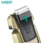 VGR V-337 rasoir à barbe electrique électrique Portatif Machine à raser Étanche Rechargeable Métal avec afficheur
