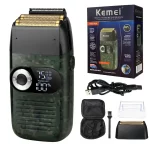 Kemei KM-2027 Rasoir Électrique 2 en 1 Tondeuse À Cheveux LCD Tondeuse À Barbe USB Tondeuse À Cheveux Machine Rasoir