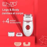 Enzo PROFESSIONAL Machine D'Épilation Avec 4 Accessoires pour le corps & jambes EN 3166 – Image 3