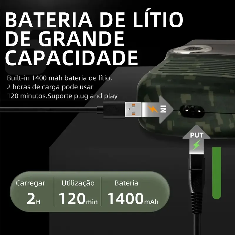 Kemei KM-2027 Rasoir Électrique 2 en 1 Tondeuse À Cheveux LCD Tondeuse À Barbe USB Tondeuse À Cheveux Machine Rasoir - - Boutique Algérie