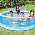 Piscine familiale Gonflable Intex 57190NP Swim Center, 229 x 218 x 76 cm 590 litres Blanc Bleu – Image 5