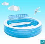 Piscine familiale Gonflable Intex 57190NP Swim Center, 229 x 218 x 76 cm 590 litres Blanc Bleu – Image 8