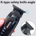 Kemei 1579 PRO-Tondeuse à cheveux sans fil, 0mm, pour coiffeur, tondeuse de finition, haute performance, profil bas