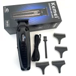 Kemei 1579 PRO-Tondeuse à cheveux sans fil, 0mm, pour coiffeur, tondeuse de finition, haute performance, profil bas