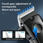 Kemei KM-5082 Tondeuse À Cheveux USB Base De Charge Affichage Numérique Tondeuse À Cheveux Rechargeable
