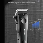 Kemei KM-5082 Tondeuse À Cheveux USB Base De Charge Affichage Numérique Tondeuse À Cheveux Rechargeable