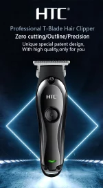 tondeuse HTC Htc AT-118 chargeur Type C, Portable, avec batterie rechargeable couleur noir