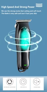 tondeuse HTC Htc AT-118 chargeur Type C, Portable, avec batterie rechargeable couleur noir