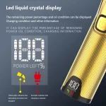 Kemei i32S-Tondeuse à cheveux électrique aste professionnelle pour hommes doré gold