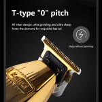 Kemei i32S-Tondeuse à cheveux électrique aste professionnelle pour hommes doré gold