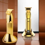 Kemei i32S-Tondeuse à cheveux électrique aste professionnelle pour hommes doré gold