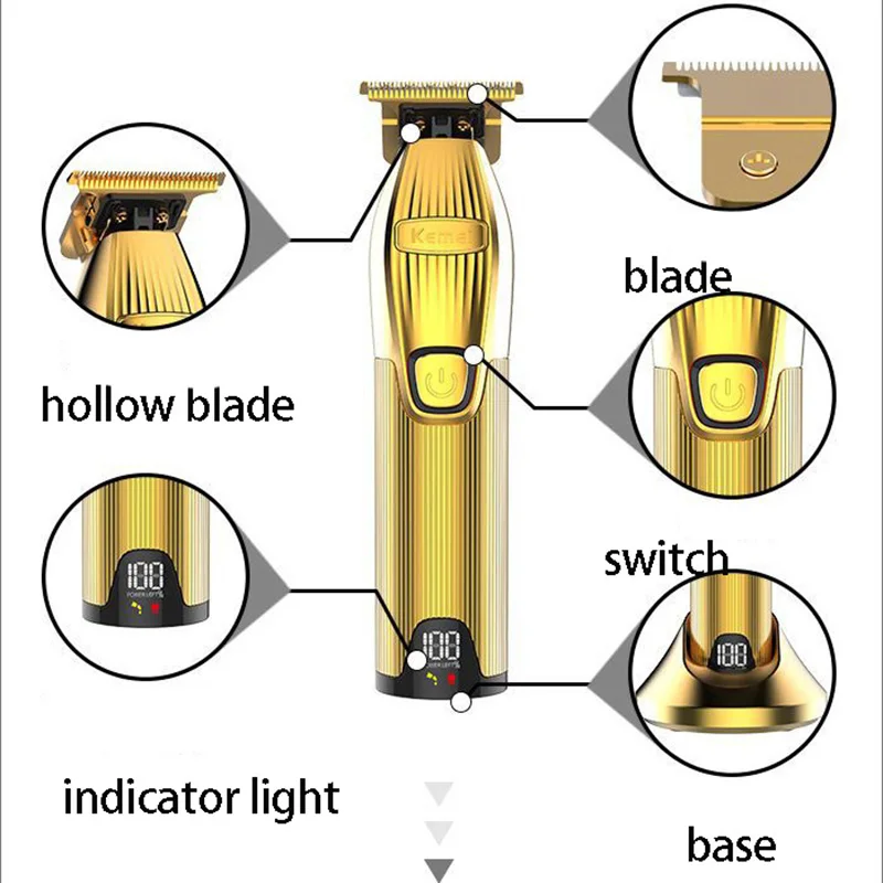 Kemei i32S-Tondeuse à cheveux électrique aste professionnelle pour hommes doré gold Kemei i32S-Tondeuse à cheveux électrique aste professionnelle pour hommes doré gold - - Boutique Algérie