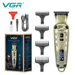 Vgaz901-Tondeuse à cheveux portable aste pour hommes, soins personnels réglables professionnels, tondeuse de barbier pour salon, USB LCD, VgazV901