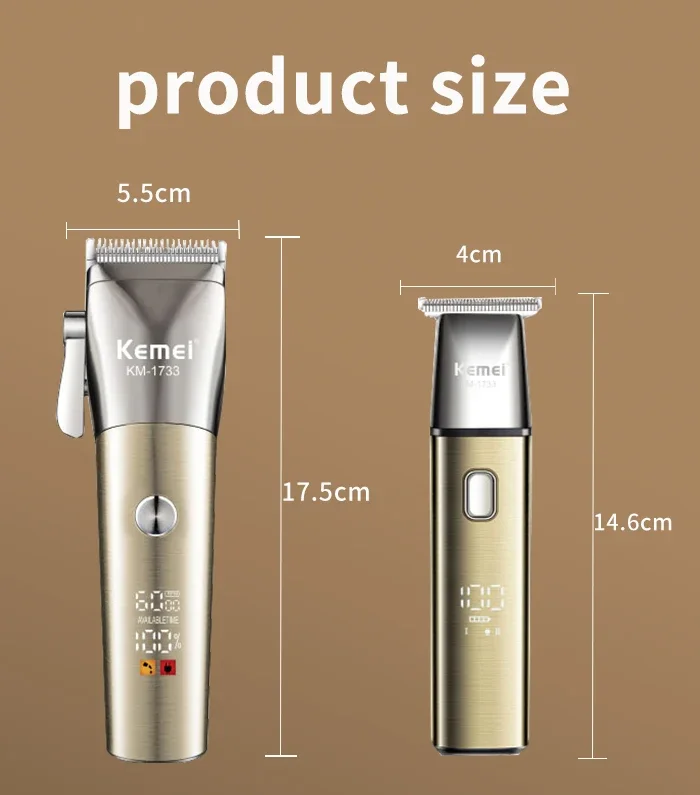Kemei-Kit combiné étanche tondeuse , kit tondeusse électrique pour hommes, kemei km-1733 - - Boutique Algérie