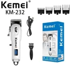 Kemei KM-232 Professionnel Tondeuse À Cheveux Portable Sans Fil avec Afficheur LCD couleur blanc