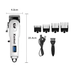 Kemei KM-232 Professionnel Tondeuse À Cheveux Portable Sans Fil avec Afficheur LCD couleur blanc