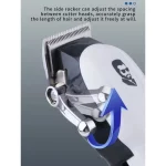 Kemei KM-232 Professionnel Tondeuse À Cheveux Portable Sans Fil avec Afficheur LCD couleur blanc