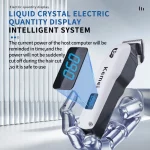 Kemei KM-232 Professionnel Tondeuse À Cheveux Portable Sans Fil avec Afficheur LCD couleur blanc