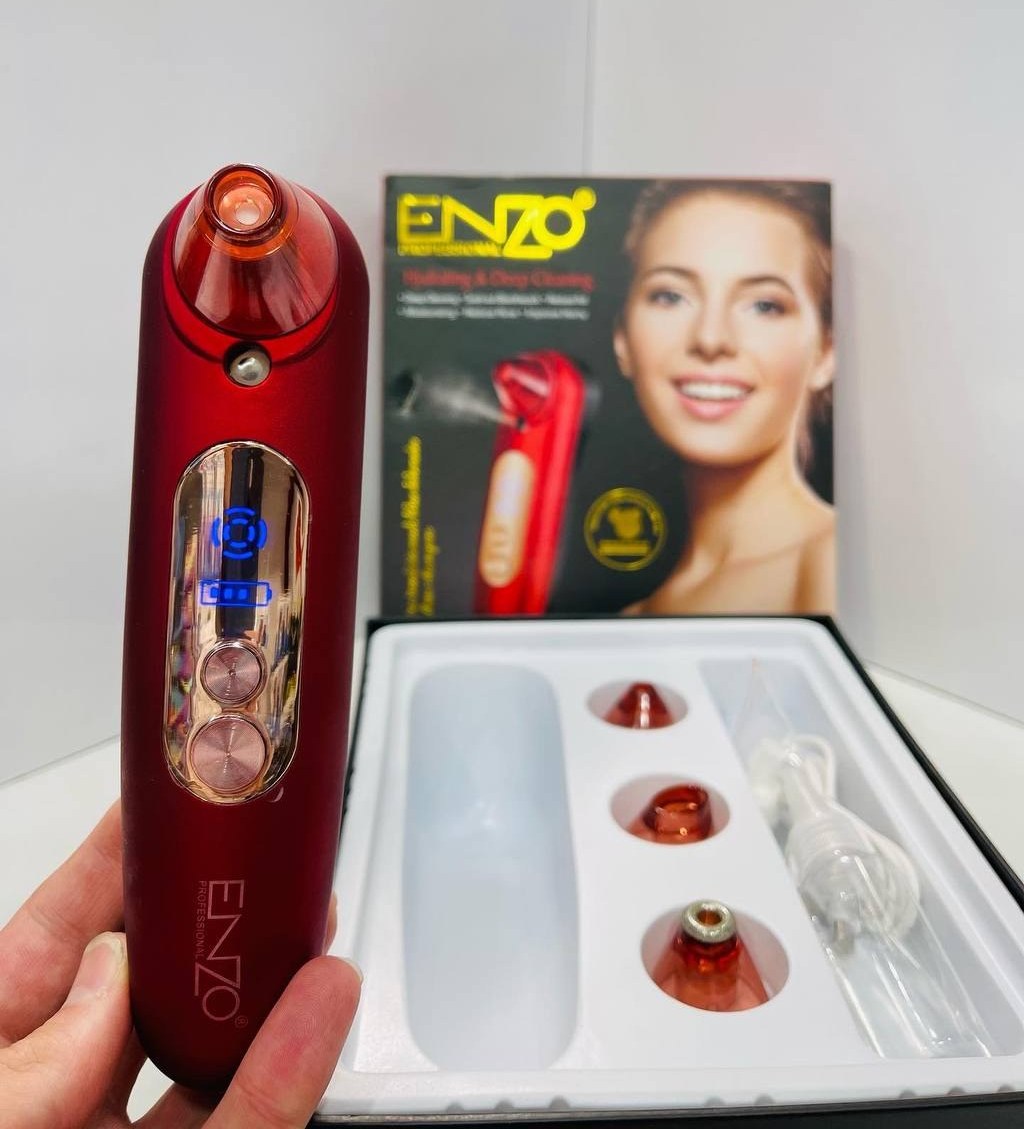 Appareil d'élimination des points noirs avec aspiration et spray - Enzo EN-015 rouge