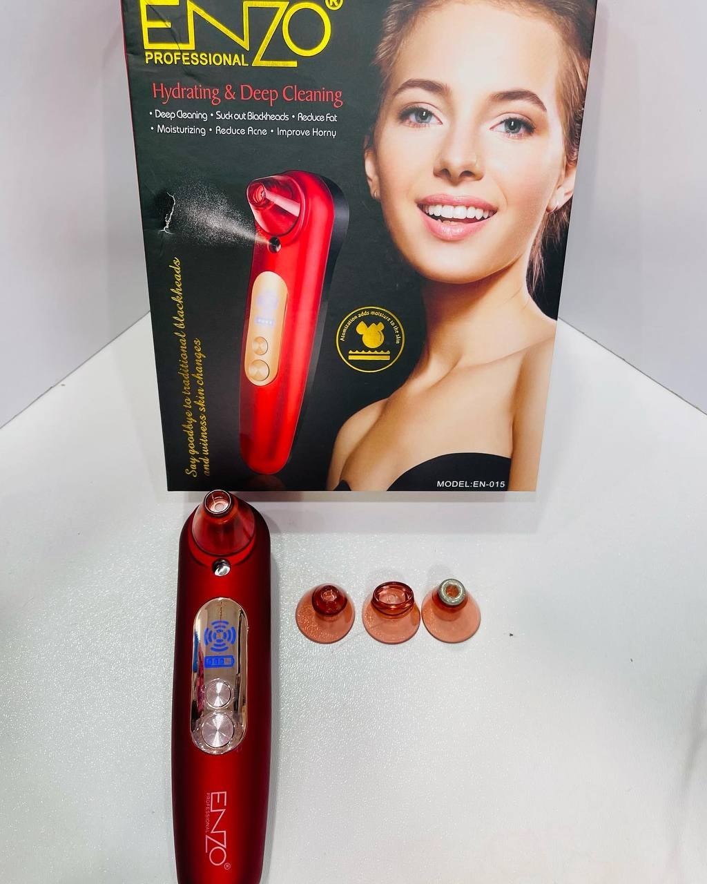 Appareil d'élimination des points noirs avec aspiration et spray - Enzo EN-015 rouge