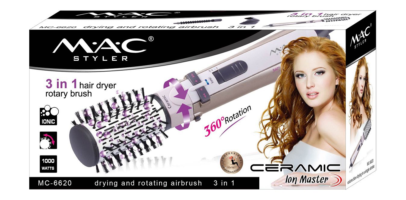 Brosse Rotative 3 En 1 mac mc-6620 - Gris