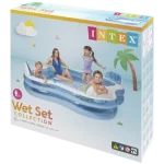 Chaise longue gonflable pour piscine Intex Blue & White Swim Centre 229 x 229 x 66 cm