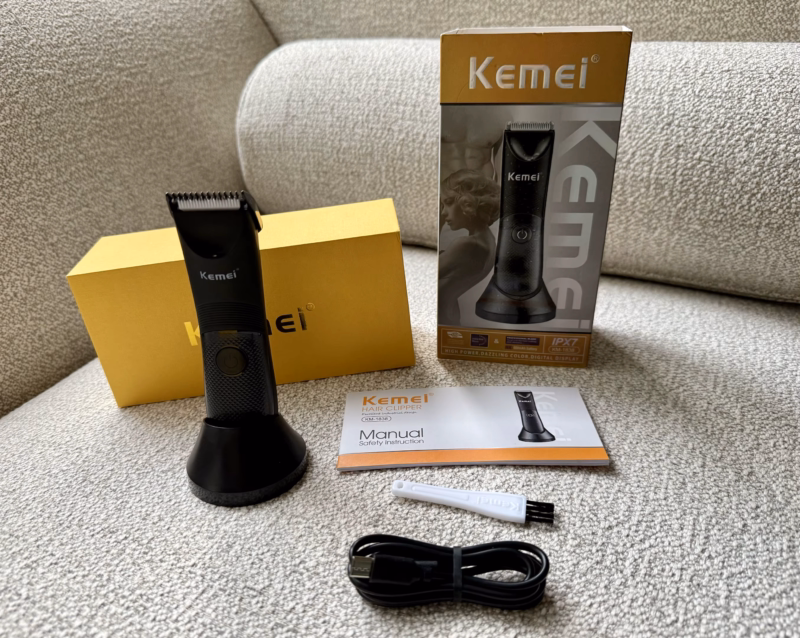 Kemei KM-1838 -Tondeuse à cheveux pour les zones sensibles et intime , lame en céramique,étanche, rasoir d&rsquo;hygiène Tondeuse pour zones intimes