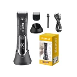 kemei KM-1845 Kit Tondeuse Zone Sensible et intime Corps - Afficheur LCD - Lavable et douce - Noir