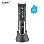 kemei KM-1845 Kit Tondeuse Zone Sensible et intime Corps - Afficheur LCD - Lavable et douce - Noir