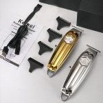 Kemei KM-1973 – tondeuse à cheveux professionnelle sans fil, rechargeable USB, tête d'huile, corps en métal