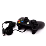 Manette joystick filaire manette de jeu USB pour Microsoft Xbox 360 PC Windows 11/10/8 double vibration noir blanc