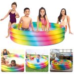 Piscine Gonflable à Balles intex - 147cm - 3 Anneaux - Hauteur 33cm - Capacité en eau 330 litres - Rainbow Colors