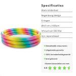 Piscine Gonflable à Balles intex - 147cm - 3 Anneaux - Hauteur 33cm - Capacité en eau 330 litres - Rainbow Colors