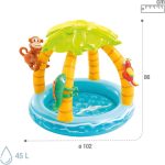 Piscine Gonflable Avec Auvent 102x86cm Tropicale Pataugette INTEX | 58417NP