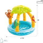 Piscine Gonflable Avec Auvent 102x86cm Tropicale Pataugette INTEX | 58417NP