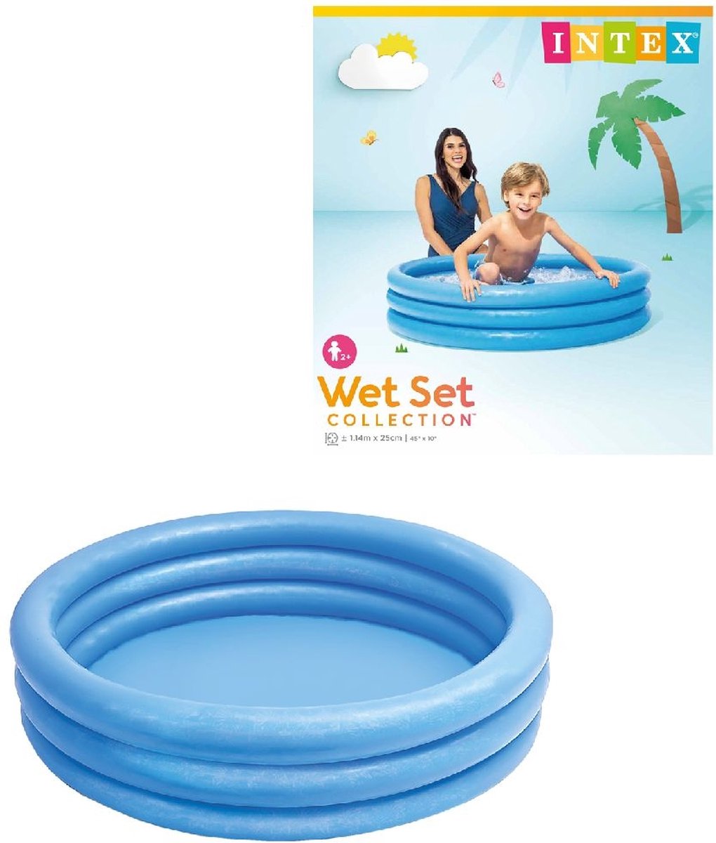 Piscine gonflable intex rende Crystal - 3 anneaux - 114 cm Piscine gonflable intex rende Crystal - 3 anneaux - 114 cm