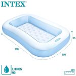 Piscine gonflable rectangulaire Intex 57403NP multicolore 166 x 100 x 28 cm 102 litres
