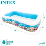 Piscine Intex Tropical Sea Life bleu 58485NP 305x183x56 cm 1020 litres