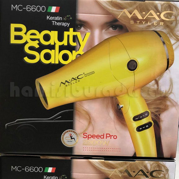 Sèche-cheveux électrique portable Fen Mac MC-6600 3 têtes Sèche-cheveux MAC Couleur jaune