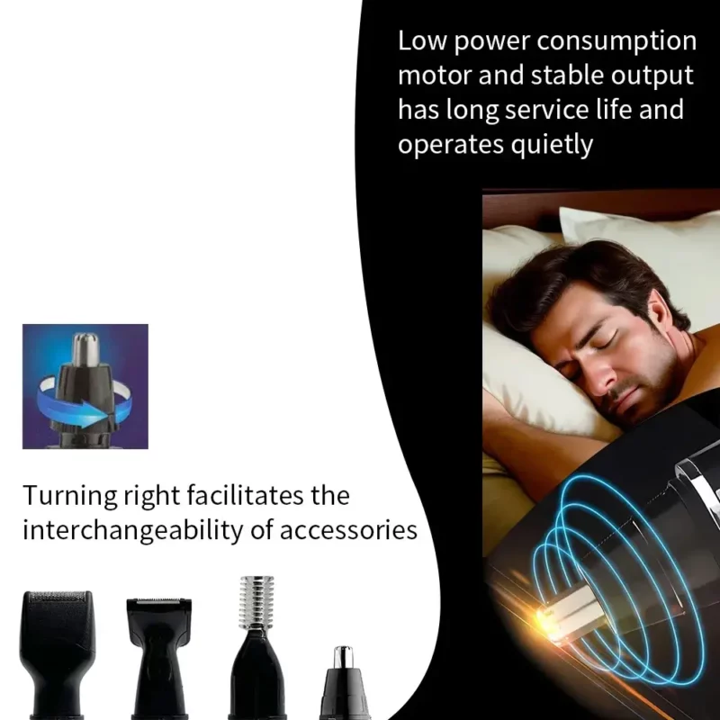 Tondeuse électrique Rechargeable kemei KM-6630 tout-en-un pour hommes, Kit de toilettage, pour barbe, sourcils, nez et oreilles