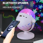 Boule Lumineuse Magique Bluetooth à LED Rotative à 360 °, Barre Lumineuse de Scène Multicolore, Flash pour Maison KTV, Mariage, Jour de Noël, Lumière Laser