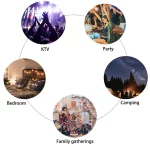Boule Lumineuse Magique Bluetooth à LED Rotative à 360 °, Barre Lumineuse de Scène Multicolore, Flash pour Maison KTV, Mariage, Jour de Noël, Lumière Laser