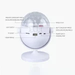 Boule Lumineuse Magique Bluetooth à LED Rotative à 360 °, Barre Lumineuse de Scène Multicolore, Flash pour Maison KTV, Mariage, Jour de Noël, Lumière Laser