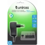 Adaptateur Universelle Ac/Dc 600Ma 18.0W Max Uniross USMPS004EU